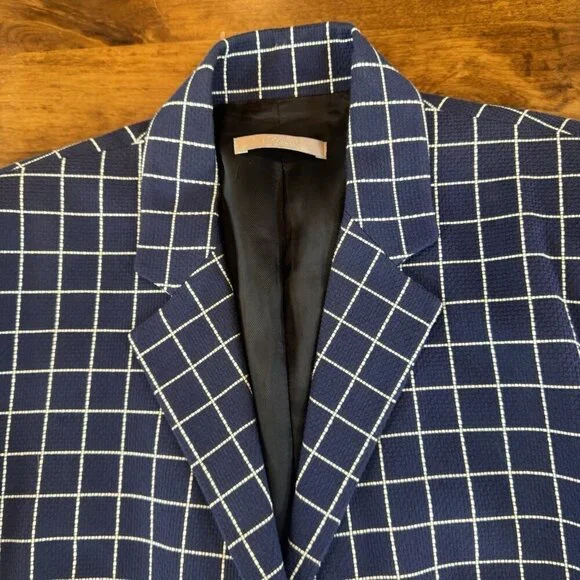 Nicola Vintage Italian Navy Blue Blazer and Skirt Set size 14 - Picture 6 of 16